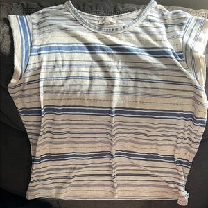 Striped Blue and White Womans Shirt